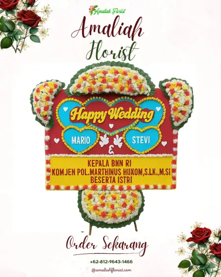 Papan Bunga Pernikahan Kalikondang